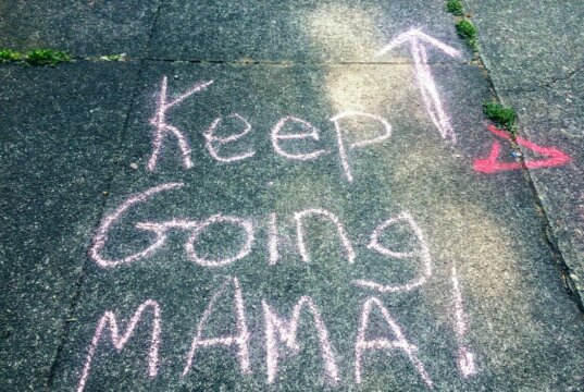 keep going mama road drawing